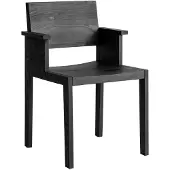 Vaarnii 016 Maasto Dining Armchair armstoel Zwart gebeitst grenen