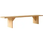 Vaarnii 012 Kolmio Bench bank Mat geolied en gewaxt grenen, 227x42x45 cm