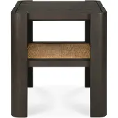 Ethnicraft Panel Bijzettafel / Rotan - Bijzettafels & buffetten Teak Dark Brown - 10766
