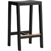 Vaarnii 016 Maasto Bar Stool barkruk Zwart gebeitst grenen, 65 cm