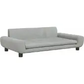Syfax Hondenmand 100x54x33 cm fluweel lichtgrijs