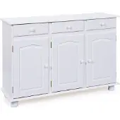 Ebuy24 Livra dressoir 3 lades, 3 deuren wit.