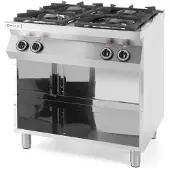Hendi Gasfornuis – 4-pits – open standaard – 19kW – 800x700x900 mm – roestvrij staal