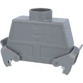 Harting Han 24B, behuizing van tüll, hoge uitvoering, 1xPG29 rechte kabeluitgang, met 2 dwarsstangen, aansluiting PG29, klembereik 16,0 mm