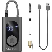 Motus Draagbare Elektrische Luchtpomp – Mini Compressor voor E-Step, Fiets & Ballen – Digitale Display – Powerbank & Zaklamp Functie – USB-C Oplaadbaar