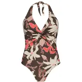 Barts Badpak Women Camolo Halter Shaping One Piece Coffee-Maat 38