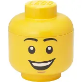 LEGO Opbergbox Storage Head Mini Happy Boy Bright Yellow