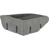 vidaXL Wastafel Grijs (30-37) x (30-37) x 12 cm Riviersteen