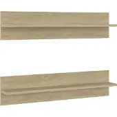 vidaXL Wandschappen 2 st 80x11,5x18cm bewerkt hout sonoma eikenkleurig