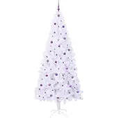 vidaXL Kunstkerstboom met 300 LED Wit 240 cm PVC en Staal
