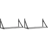 vidaXL Wandschappen 2 st 60x25x25,5 cm bewerkt hout grijs sonoma eiken