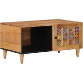 vidaXL Salontafel Naturel 80 x 50 x 40 cm Massief Mango Hout