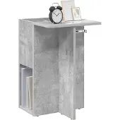vidaXL Bijzettafel Beton Grijs 35 x 40 x 55 cm Bewerkt hout