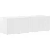 vidaXL Tv Wandkast Set 4 st Hoogglans wit Bewerkt hout