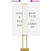 vidaXL Beursdisplays 2 st Goud 30 x 23,5 x 210 cm Staal