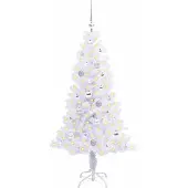 vidaXL Kunstkerstboom met 150 LED Wit 150 cm PVC en Staal