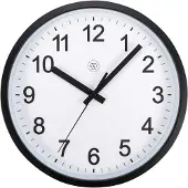 Nextime nXt Robust – Wandklok – 25,5 cm - Plastic - Zwart/Wit