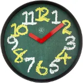 NXt Chalkboard – Wandklok – 30 cm – Plastic – Groen – Stil