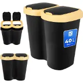 Kadax Compacta R Duo gladde afvalbak lichtgeel