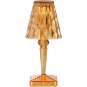 Kartell LED tafellamp Batterij, 30 cm, oranje, IP54 Battery, geel / oranje, Slaapkamer, Kunststof, Design