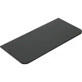 Wiesbaden Topblad Novira 80x48 cm Afgeronde Hoeken Mat Zwart