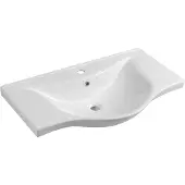 Aqualine Zara 80 Keramische meubelwastafel 79,5x46cm, wit