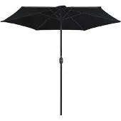 vidaXL Parasol met aluminium paal 270x246 cm zwart