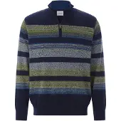Babista Regular Fit Trui ritssluitingdonkerblauw, Gestreept