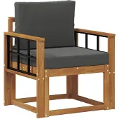 vidaXL Buitensofa Massief Acacia Hout en Polyester Naturel