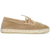Manfield Taupe suède veterschoentjes | Maat 38