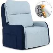 COMHOMA Elektrische relaxfauteuil met massagefunctie en elektrische lift, met SL-massagefunctie, comfortabele fauteuil voor tv-kijken, met afstandsbediening en USB-aansluiting