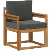vidaXL Buitensofa Massief Acacia Hout en Polyester Naturel