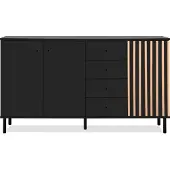 Finori Monza 51C Dressoir 160x90x40 cm Zwart / Artisan Eik