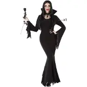 Atosa Kostuums voor Volwassenen Vampiress Zwart M/L (1 Stuks) Maat M/L