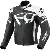 MUGENRACE Aggressore Zwart Wit Leren Jas Maat 60