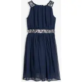 Bonprix Chiffon jurk met paillettenband maat 134