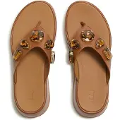 FitFlop F-mode ultra-jewel leather toe-post sandals