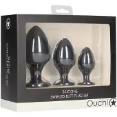 Ouch! - Swirled Butt Plug Set - Zwart