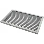 Aqbau Metalen Deurmat 60x40cm met Frame - Inbouwbaar Buiten
