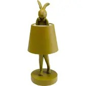 Kare LED-batterijlamp Animal Rabbit, groen, IP54, 29 cm dimbaar, groen, Woon-/ Eetkamer, Kunststof, Design