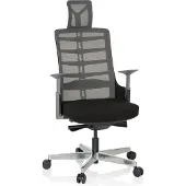 Hjh OFFICE Luxe bureaustoel SKARIF Netstof / Stof zwart