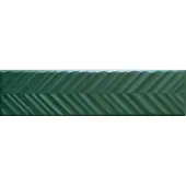 Valence Technology Mundo wandtegel 5x20cm mat groen met visgraat