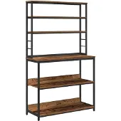 vidaXL Keukenplank 5-laags 100 x 40 x 168 cm Bewerkt hout Oud Hout