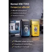 Kemei eletrisch shaver-LCD display-Dubbele folie-USB oplaadbaar
