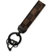 Jumada 's - Luxe Sleutelhanger - Bruin Patroon met Antraciet Hanger