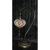 Halay Turkse handgemaakte mozaïeklamp Oosterse tafellamp booglamp multicolour nachtlamp