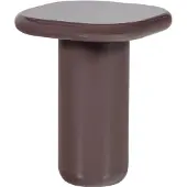 Woood Zava Bijzettafel - Hout - Hoogglans Donkerbruin - 61x50x50