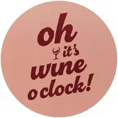 Reinders - Tijd voor wijn - Bordeauxrood - Glasschilderij Ø 70 cm - Rood
