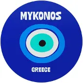 Reinders - Mykonos - Glasschilderij Ø 70 cm - Blauw