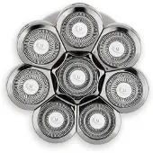 Ufesa Spin Flex Hoofd Scheerapparaat – 8 Roterende Mesjes – Flexibele Scheerkop – Nat & Droog – 90 min Accu – USB-C